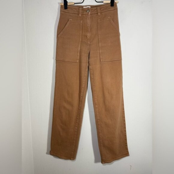 Aritzia Wilfred Modern Utility Pants BrownCargo Straight Leg size 2 - Picture 3 of 11